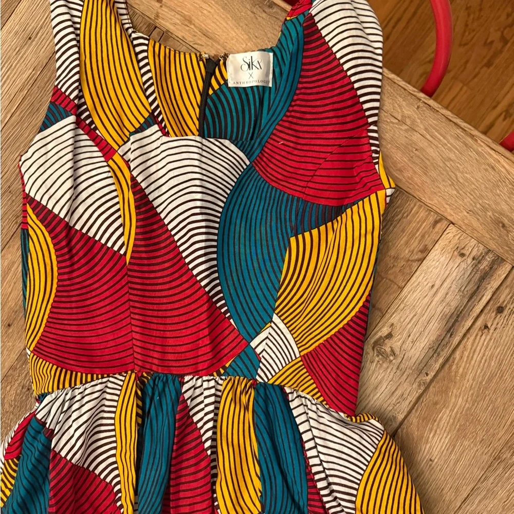 Anthropologie Red, Yellow, and Blue Maxi Dress - Picture 2 of 4